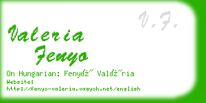 valeria fenyo business card